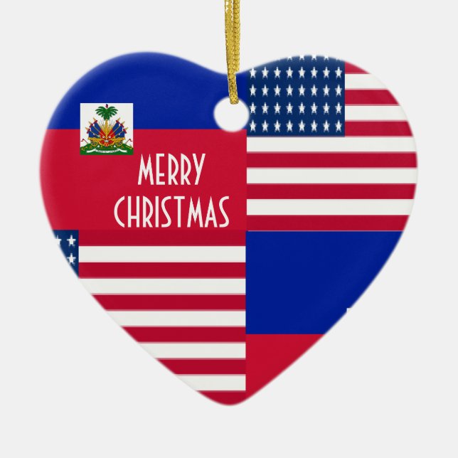 HAITIAN-AMERICAN JULGRANSPRYDNAD KERAMIK (Framsidan)
