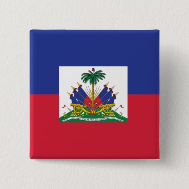 Haitian Flagga Button Knapp (Framsida)