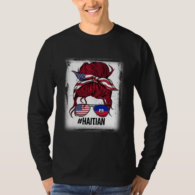 Haitian Girl Haiti Roots T Shirt (Framsida)