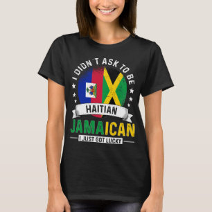 Haitian Jamaican Flaggor Pride Jamaica Flagga T Shirt