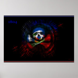 Haitian Krig Flagga - DRAPO TOUSSAINT - Drapeau No Poster