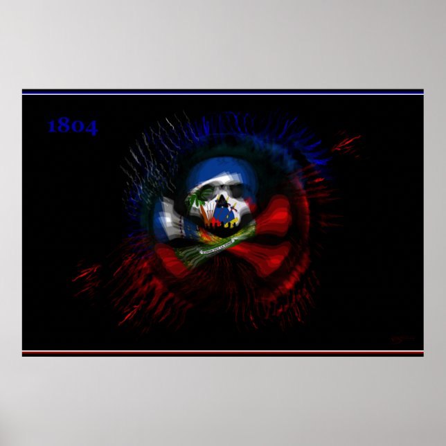 Haitian Krig Flagga - DRAPO TOUSSAINT - Drapeau No Poster (Framsidan)