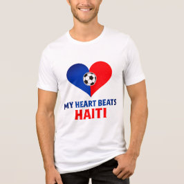 Haitian Soccer Heartbeat  Haiti is my Heart T Shirt