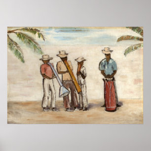Haitian Street Musician Poster