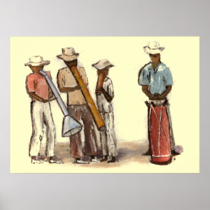 Haitian Street Musician Poster