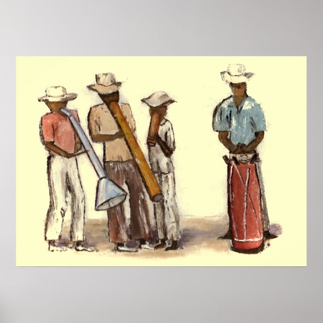 Haitian Street Musician Poster (Framsidan)
