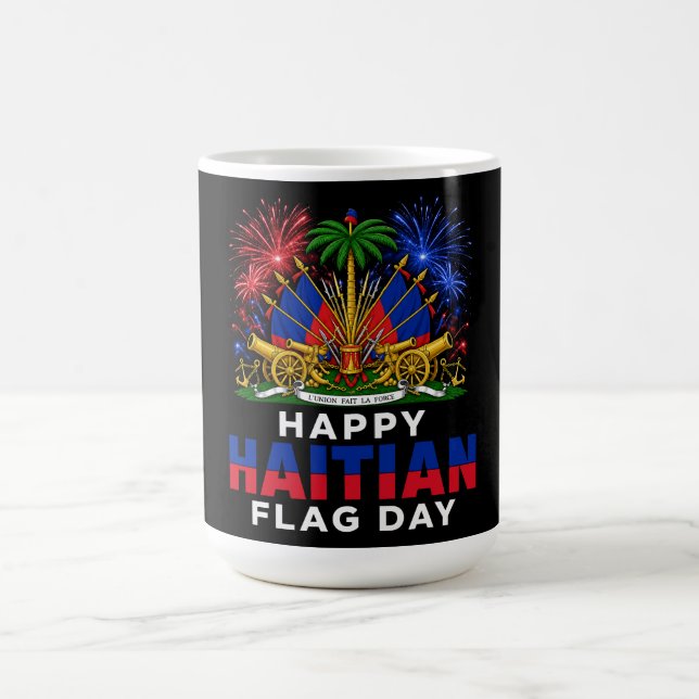 Haitians flagdagstrots – Ayiti Design Kaffemugg (Center)