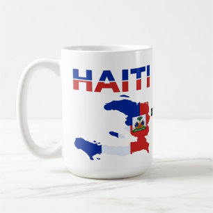 Haitiansk stolthet Haiti Flagga Kart Design Kultur Kaffemugg