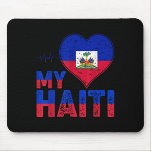 Haitianska flaggans dag kärlek Haiti hjärta Haitia Musmatta