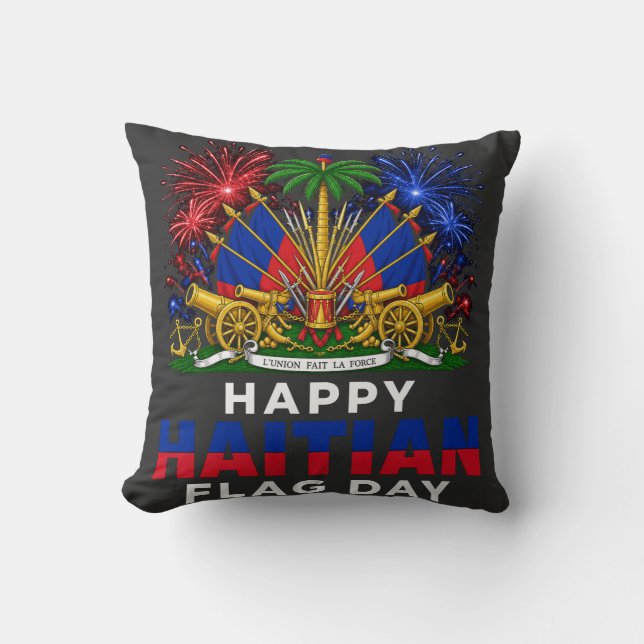 Haitianska flaggans dag stolthet – Ayiti Design Kudde (Framsida)