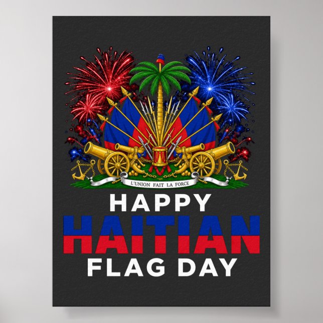 Haitianska flaggans dag stolthet – Ayiti Design Poster (Framsidan)