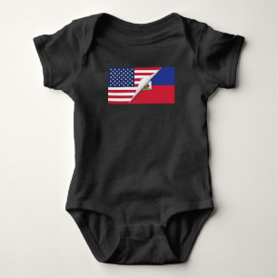 Haitier amerikanska flaggan tee shirt