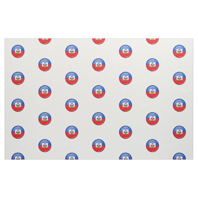 Haitier flagga för glansig runda tyg (Fat Quarter)