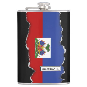 Haitier flagga för klassiker fickplunta