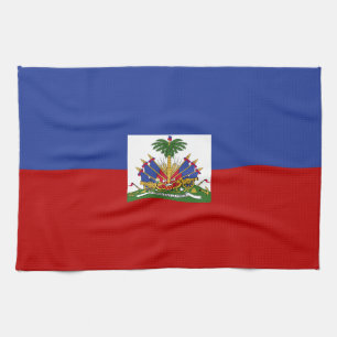 Haitier flagga för klassiker kökshandduk