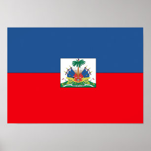 Haitier flagga poster