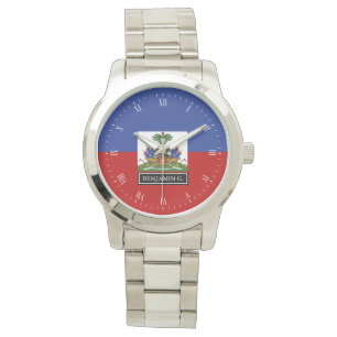 Haitiert flaggaanpassningsbarnamn armbandsur