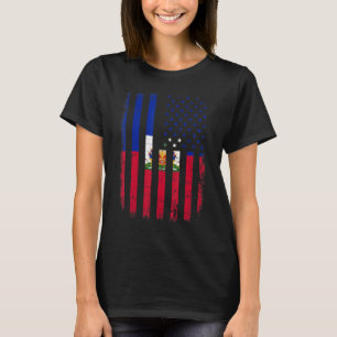 Haitis amerikanska Flagga Haitis rötter Haiti Amer T Shirt