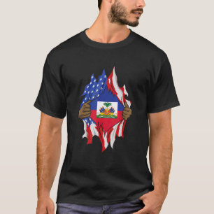 Haitis arv Månad 1804 Amerikanska Flagga T Shirt