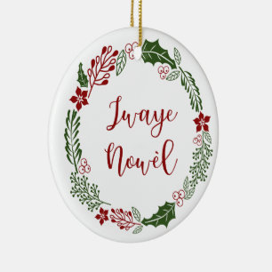 Haitis Creole God jul Julgransprydnad Keramik