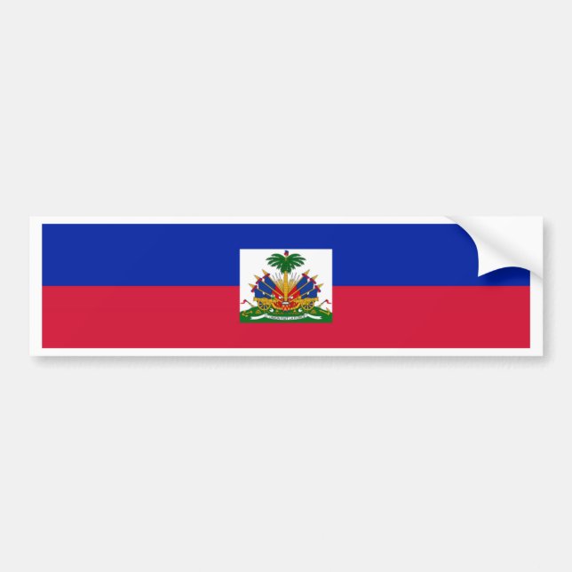 Haitis flagga bildekal (Framsidan)