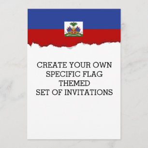 Haitis Flagga Inbjudningar