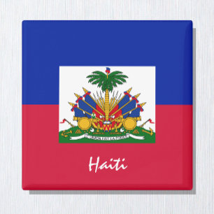 Haitis flagga och Haiti - helgdag/sportfantaster Magnet
