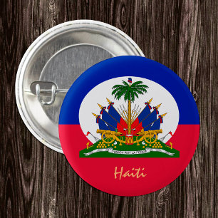 Haitis Flagga och Haiti mode, resa/sport Knapp