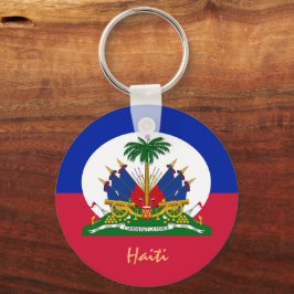 Haitis Flagga och Haiti mode, resor/sport Nyckelring