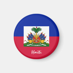 Haitis flagga och Haiti - resa, helgdag/sport Magnet