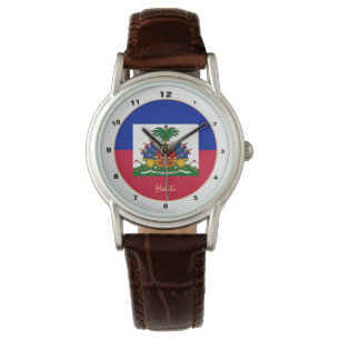 Haitis Flagga och Haiti trendig mode /designklocka Armbandsur