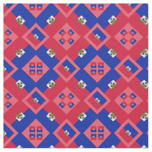 Haitis Flagga och Trendig Haiti Fabric mode PNK Tyg