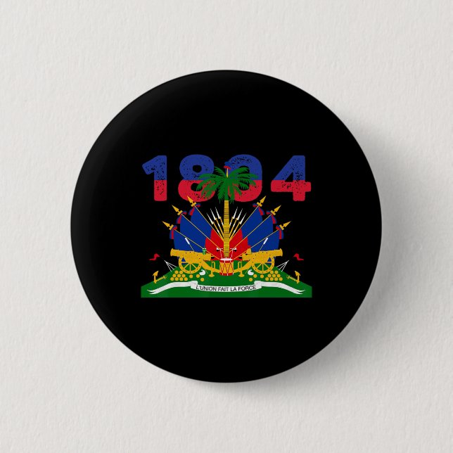 Haitis Flagga Pride 1804 Independence day Haiti Ro Knapp (Framsida)