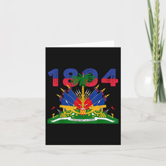 Haitis Flagga Pride 1804 Independence day Haiti Ro Kort (Framsida)