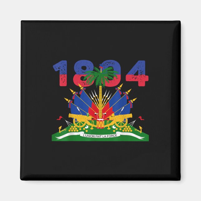 Haitis Flagga Pride 1804 Independence day Haiti Ro Magnet (Framsidan)