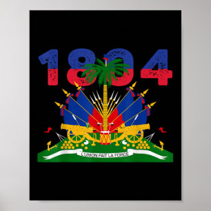 Haitis Flagga Pride 1804 Independence day Haiti Ro Poster