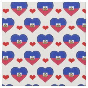 Haitis Flagga & Red Heart mode Fabric/Haiti Tyg