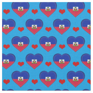 Haitis Flagga & Red Heart mode Fabric/Haiti Tyg