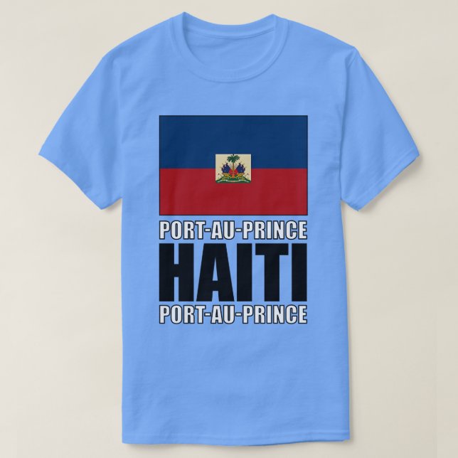 Haitis flagga t shirt (Design framsida)