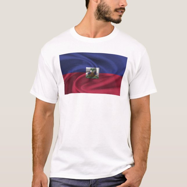 Haitis flagga t shirt (Framsida)