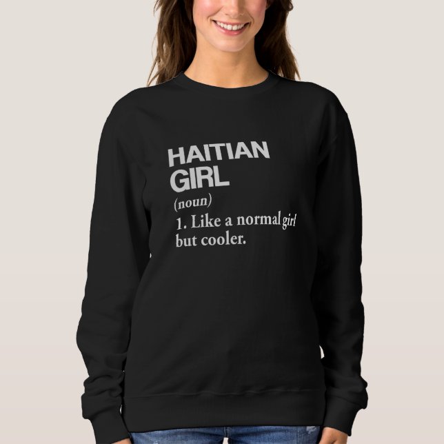 Haitis flickdefinition Haitis språk Flagga Land T Shirt (Framsida)