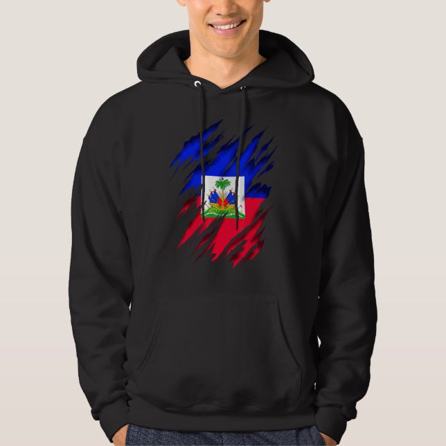 Haitis haitiska Flagga Haiti Hoodie (Framsida)