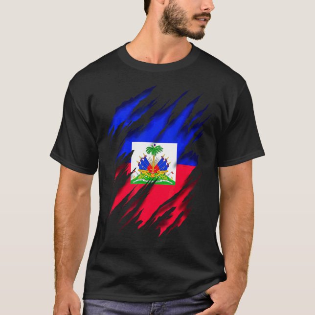 Haitis haitiska Flagga Haiti T Shirt (Framsida)
