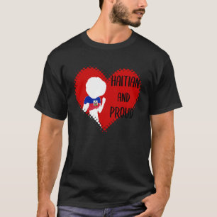 Haitis haitiska Kärlek Flagga Proud Woman Princess T Shirt