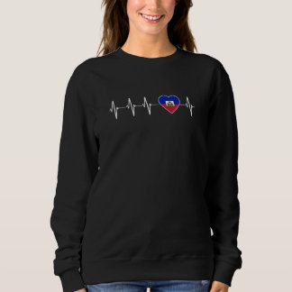 Haitis hjärteslag i Kärlek Haiti Flagga Pride T Shirt