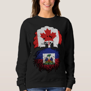 Haitis kanadensiska kanadensiska Träd Roots Flagga T Shirt