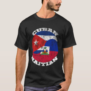 Haitis kubanska Flagga Halvkubanska halvhaitiska K T Shirt