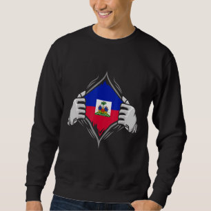 Haitis kulturarv Proud Haiti Roots Flagga Lång Ärmad Tröja
