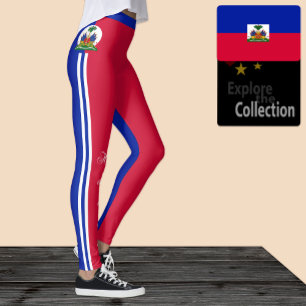 Haitis mode-lag, Haitis Flagga/idrott Leggings