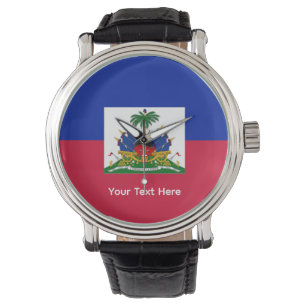Haitis nationalflagga armbandsur